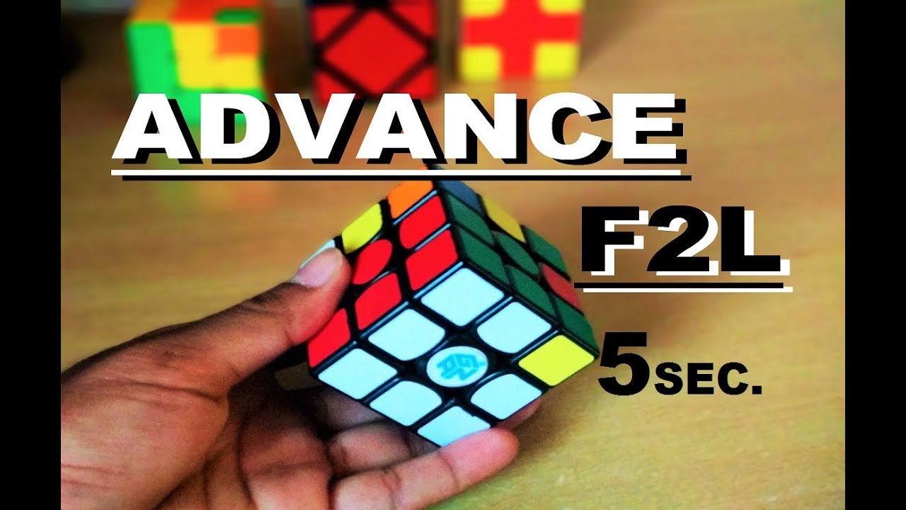 ADVANCE F2L CASES in CFOP in HINDI [Part 2] | CFOP ADVANCE F2l SOLVE RUBIK'S CUBE in 5sec.