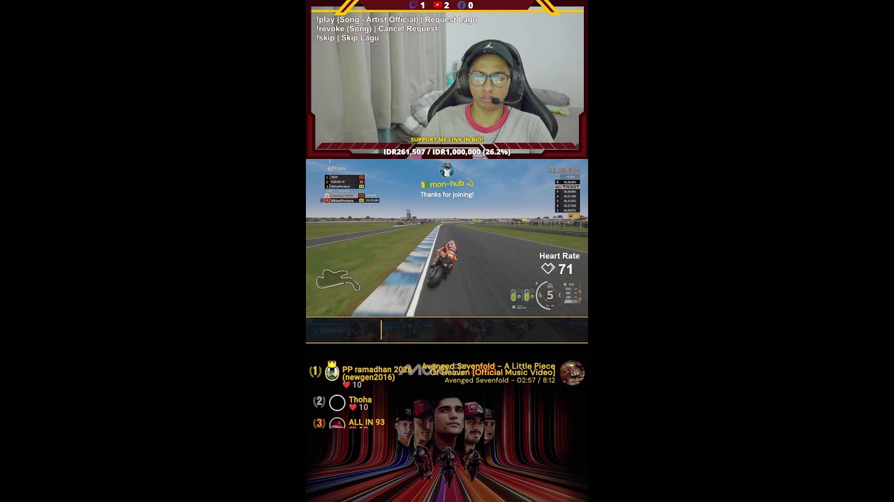 MotoGP™25 | Online Multiplayer | Heart Rate Overlay