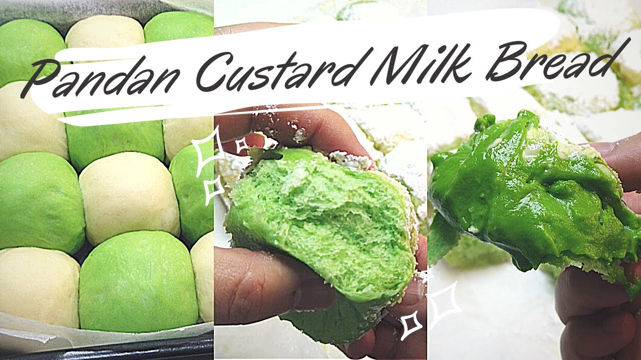 Fluffy Japanese Milk Bread with Pandan Custard