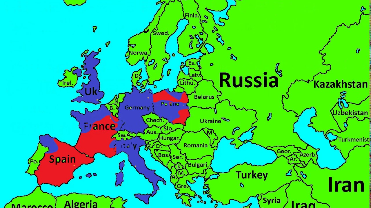 Spain Poland France vs UK Germany Italy.