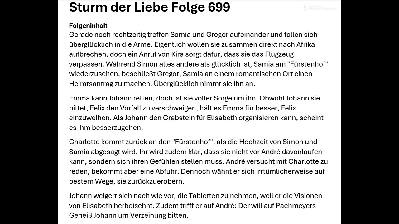 Sturm der Líebe Folge 699
