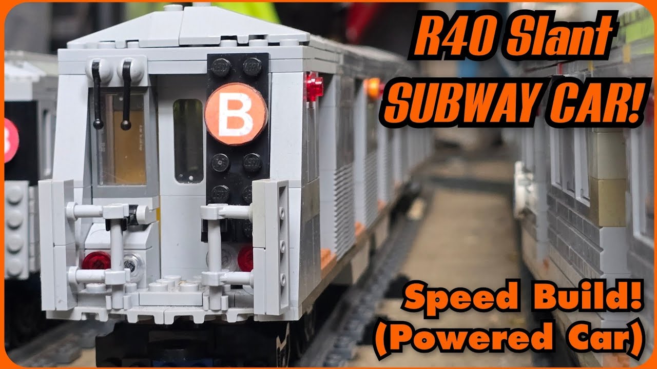 Lego MTA Subways - R40 Slant Subway Car Speed Build!!! [POWERED UNIT!]