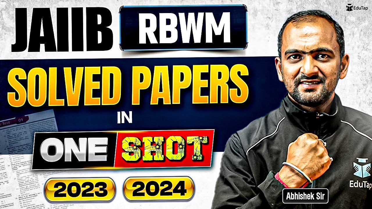 JAIIB RBWM Previous Year Question Paper | JAIIB RBWM Memory Based Solved Questions | JAIIB EduTap