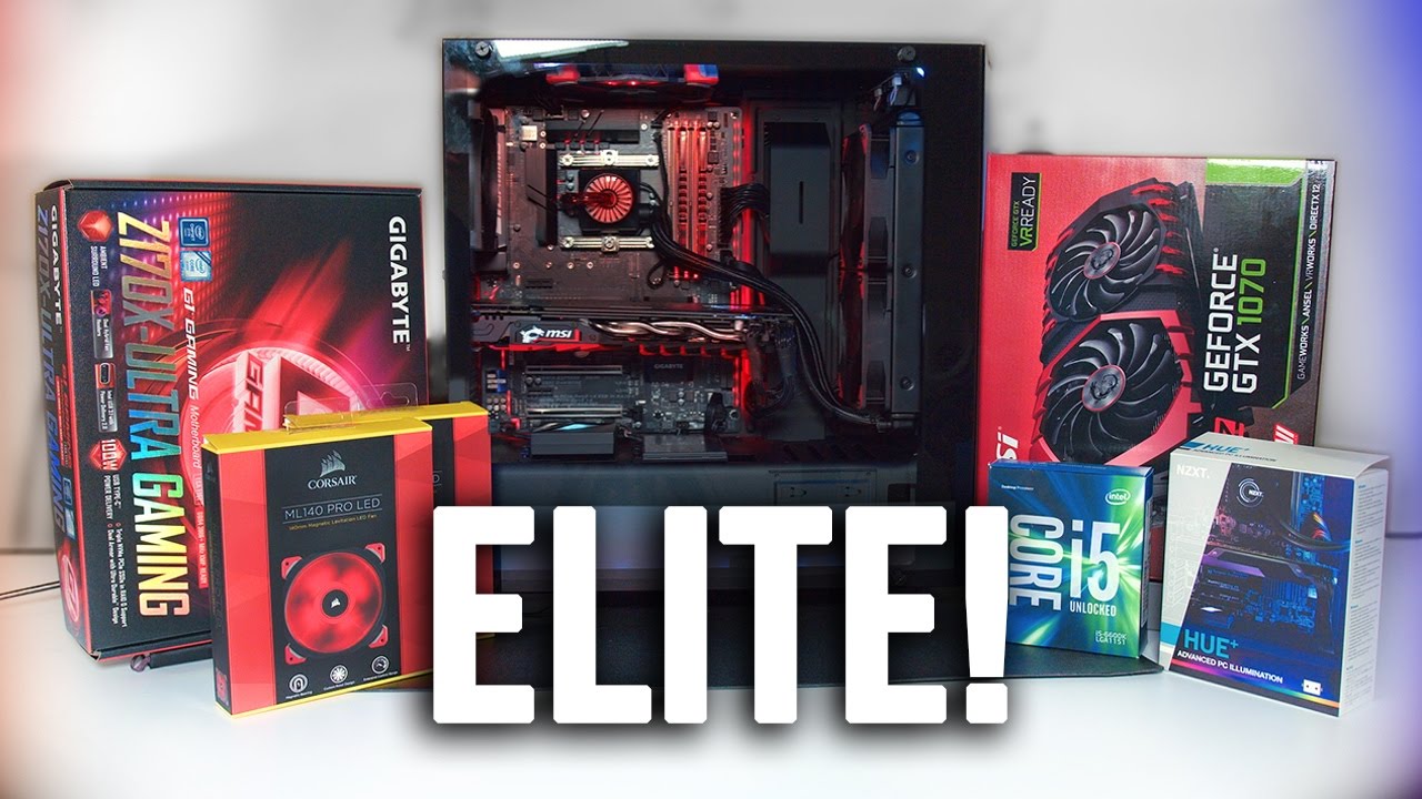 SEXY $1400 Red & Black PC Build w/ NZXT S340 Elite