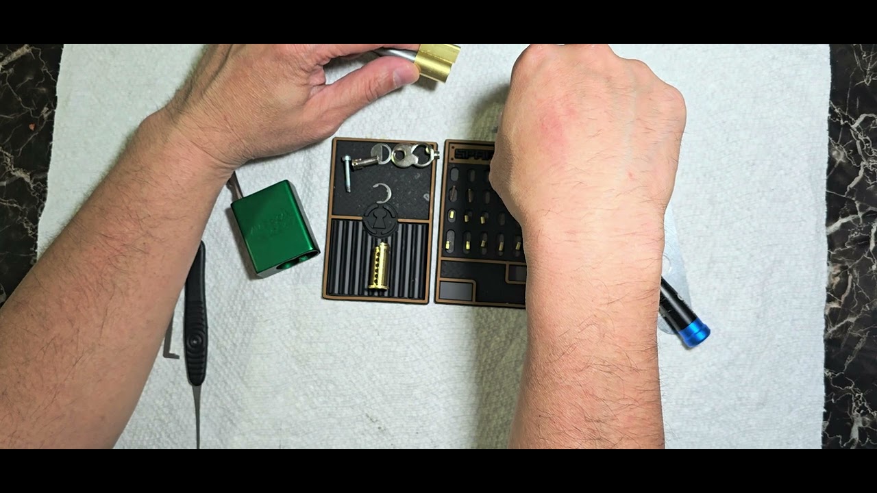 2) American Lock 1100 Picked, Gutted and Reassembled (Green Belt)