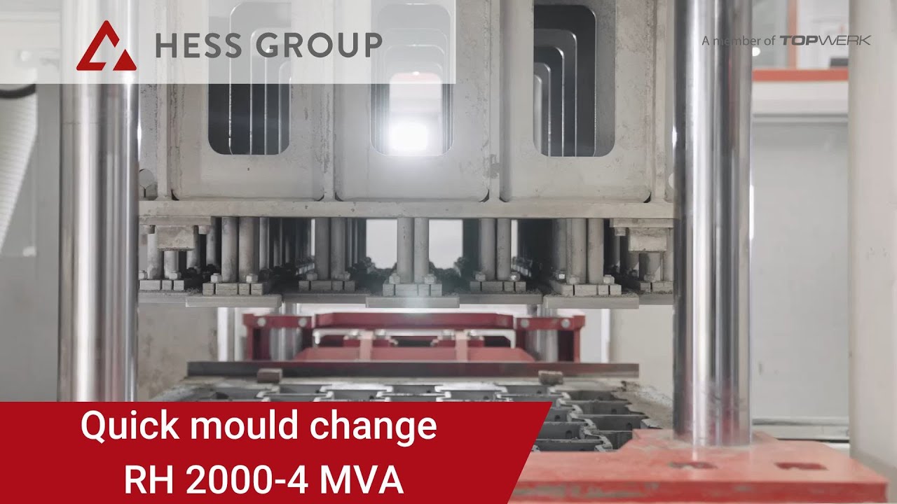 Quick change mould system by HESS GROUP for efficient concrete block & paver production
