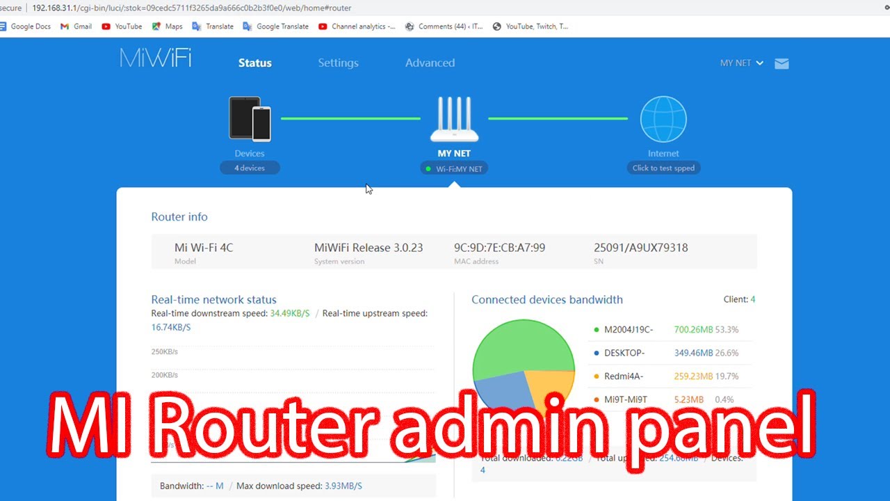 How to login MI Router admin panel