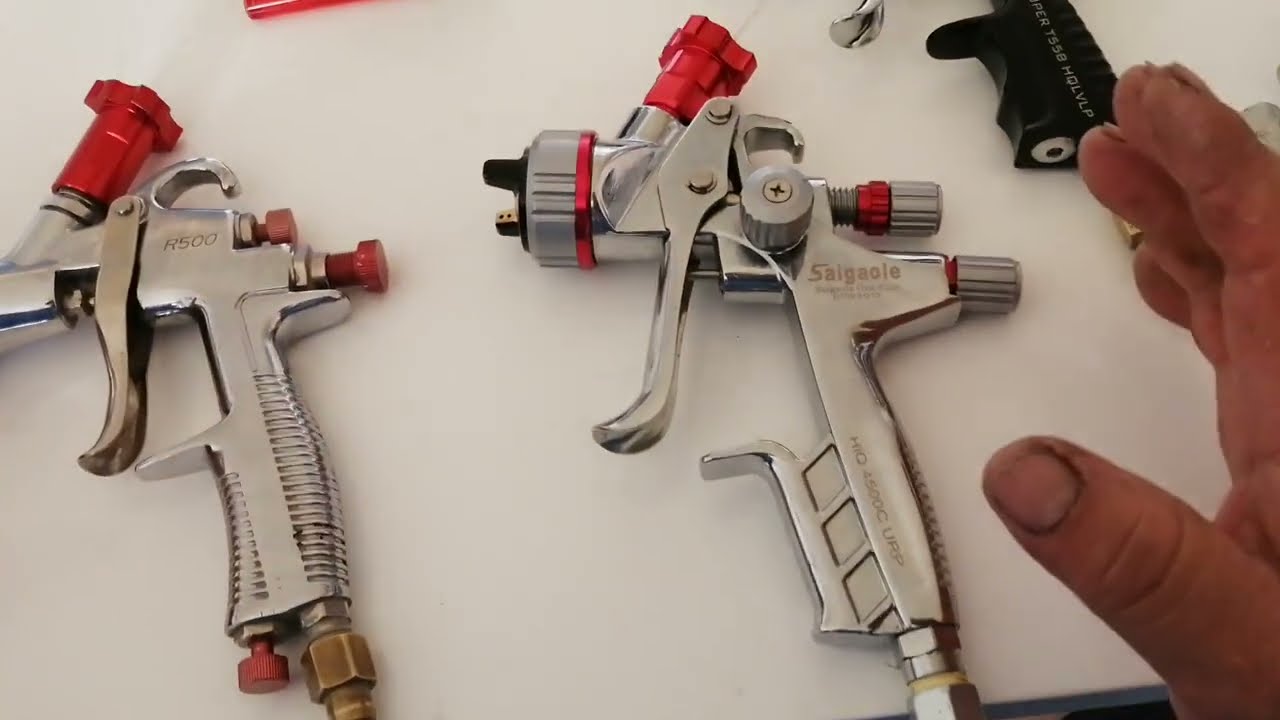explicación en algunos modelos de pistolas de pintar
