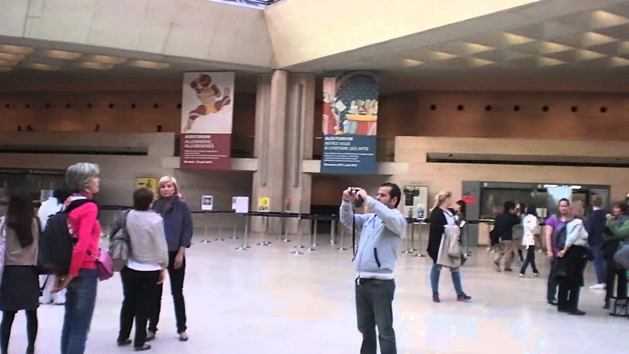 Inside the Louvre - the Pyramid entrance - Paris