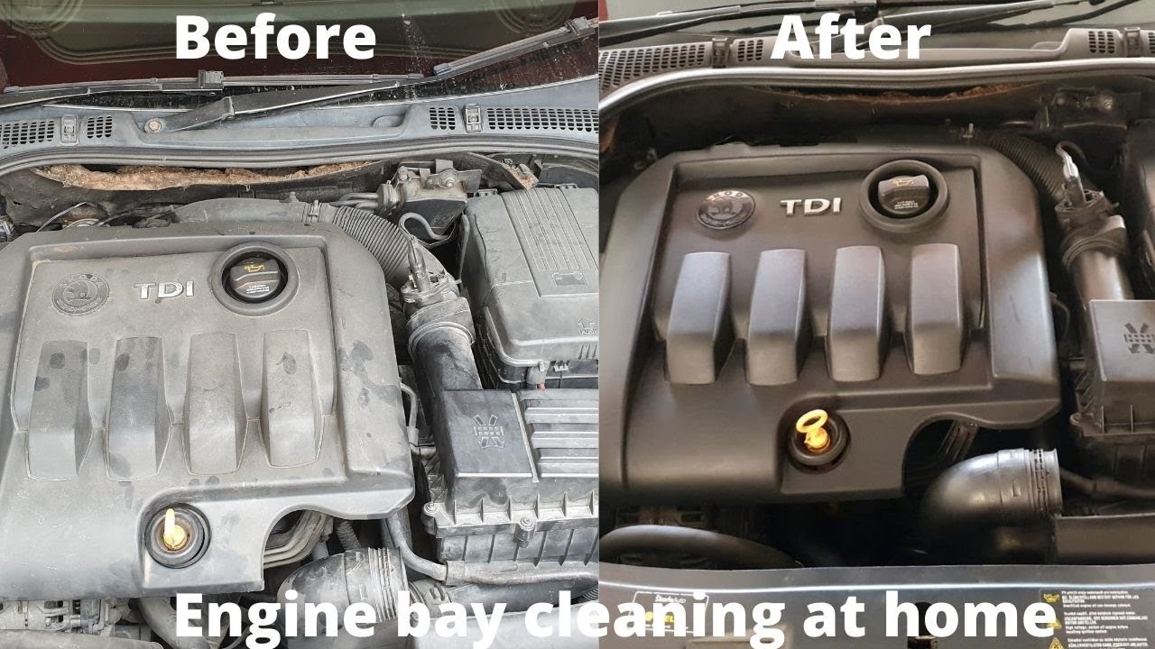CLEANING 15 YEAR OLD ENGINE BAY || SKODA LAURA ENGINE BAY CLEANING AT HOME | HOW TO CLEAN ENGINE BAY