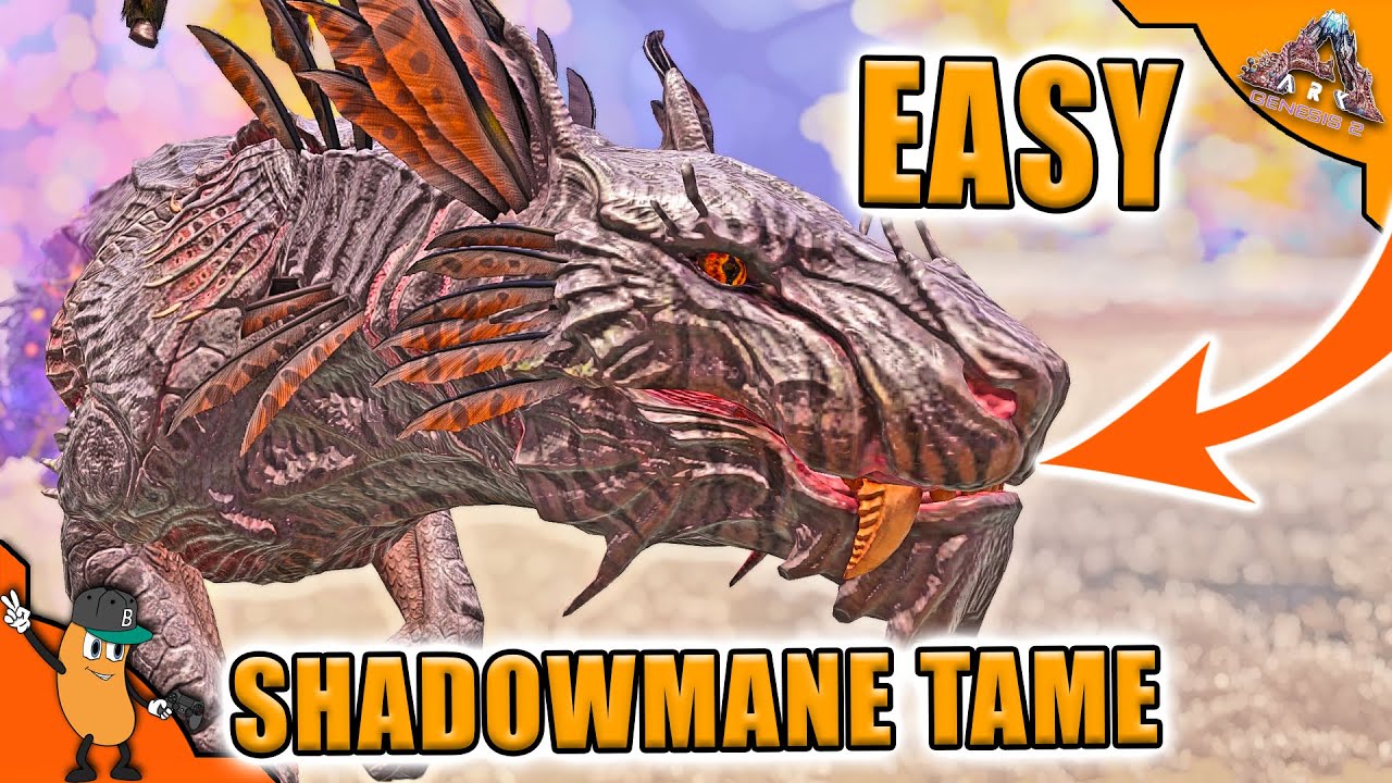 How To Tame A Shadowmane Easy | Ark Genesis 2 Beginners Guide