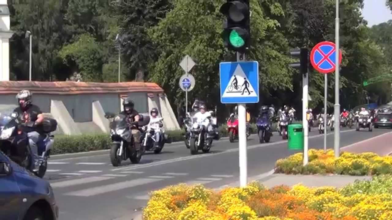 Płonące Party 2016 Parada motocykli w Złotowie