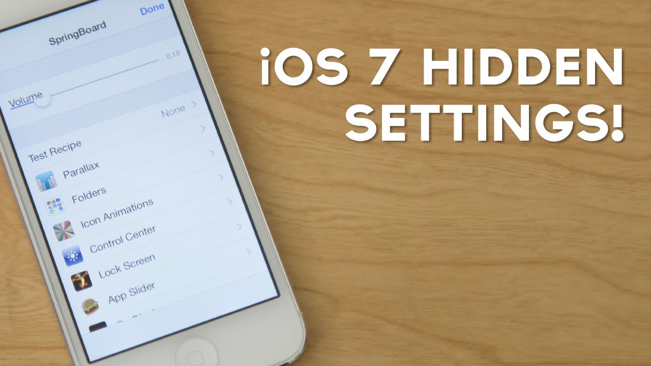 iOS 7 Jailbreak: How To Enable Hidden Springboard Settings