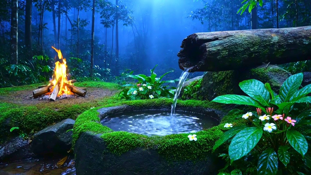 Calming Music with Water Sounds for Sleep 🌿 Soft Piano for Anxiety Relief and Insomnia