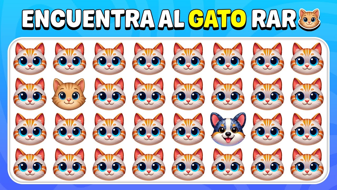 Encuentra el Emoji Diferente -Edição Animais 🐭🐶😾 | Fácil, Médio, Difícil - 30 Níveis Definitivos