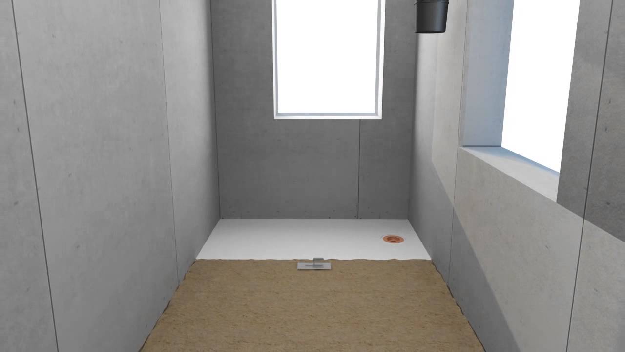 European Wet Room Surface Mounted on Concrete