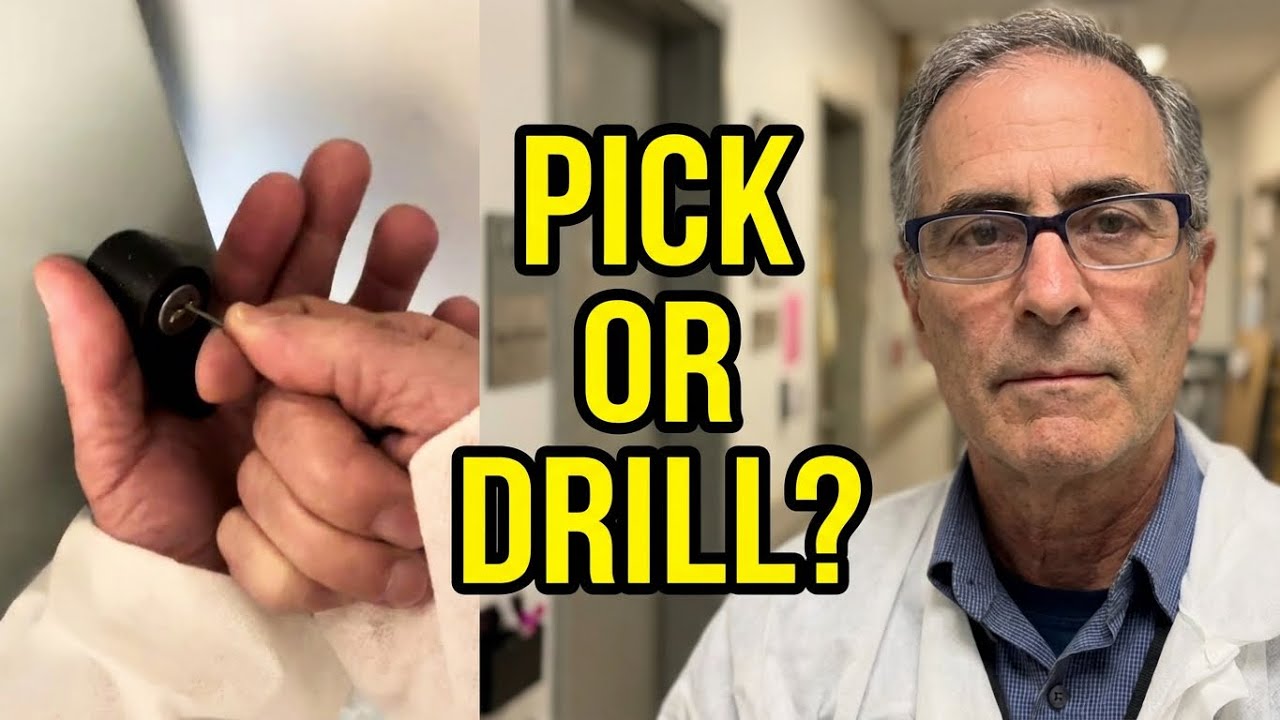 No keys to a lock. Pick it or drill it?