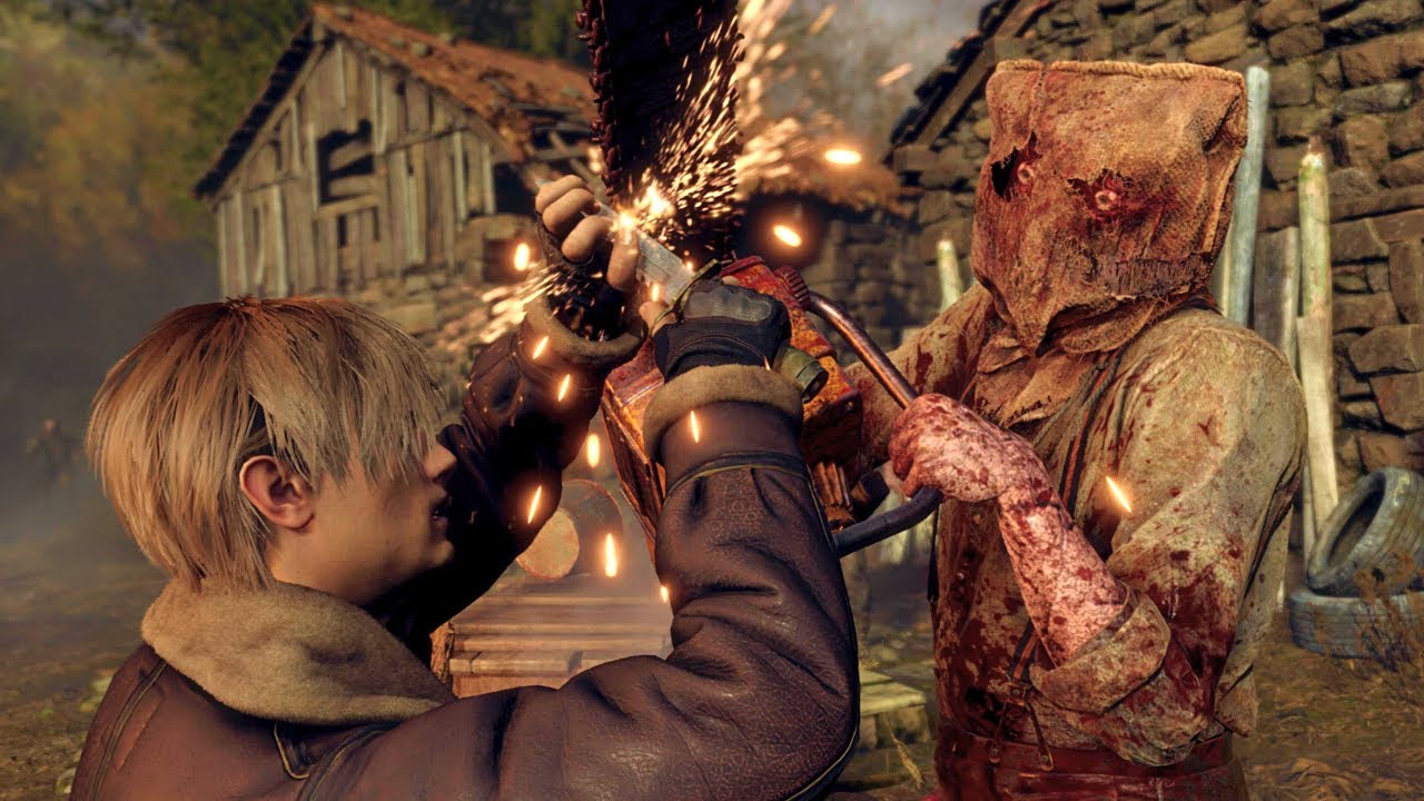 Resident Evil 4 Remake - Dr. Salvador Chainsaw Man Boss [4K PS5]