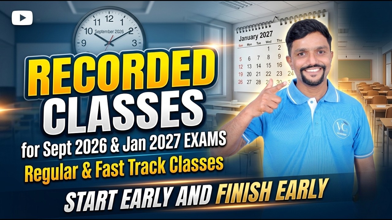 Recorded Classes for September 2026 & January 2027 CA Intermediate Exams | Regular & Fast Track