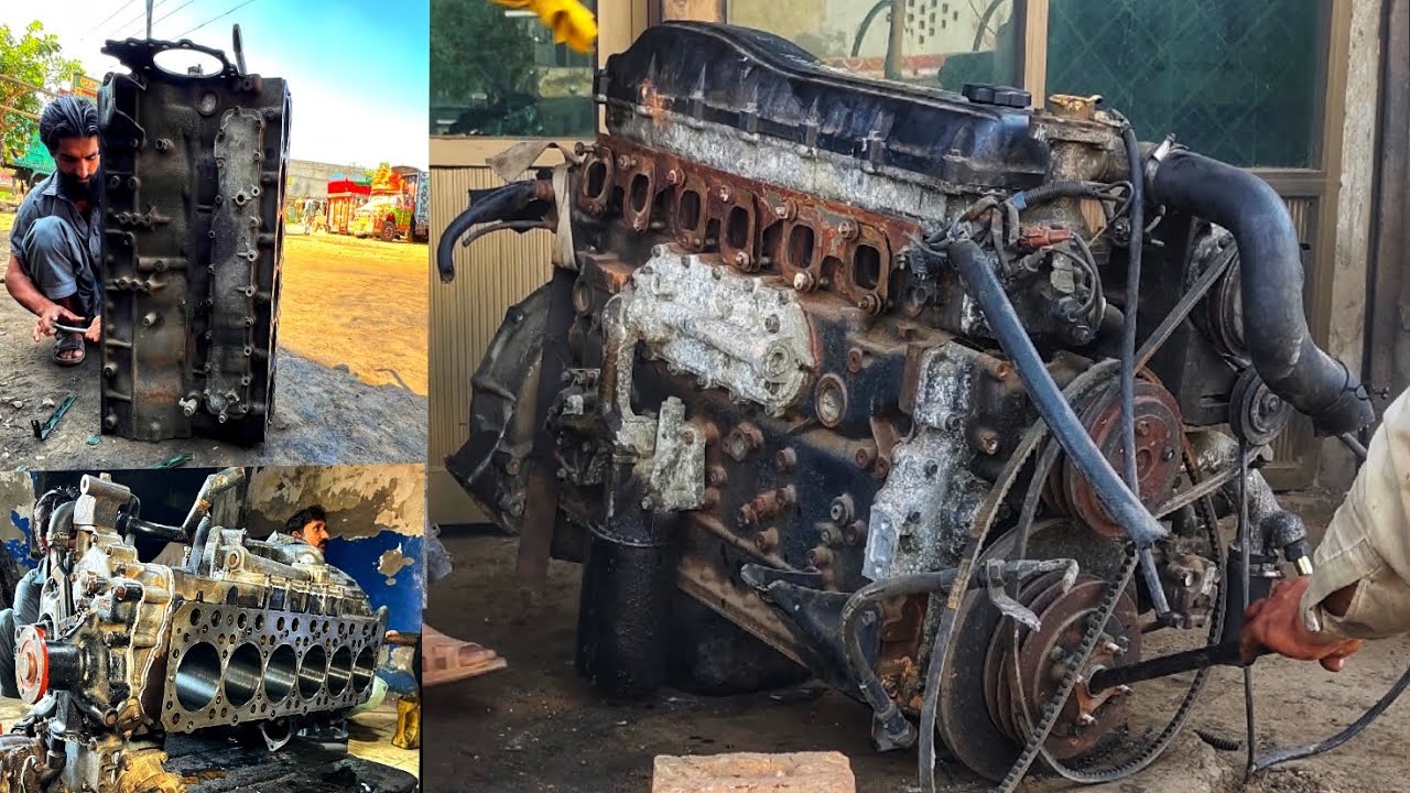 Pk411 Sp210 Nissan Truck Six Cylinder Diesel Engine Repairing // how to rebuild diesel engine
