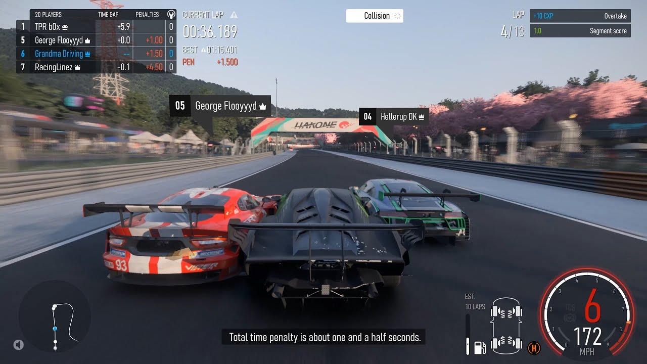 Lamborghini Essenza SCV12 in a sea of GT3 Cars in Forza Motorsport