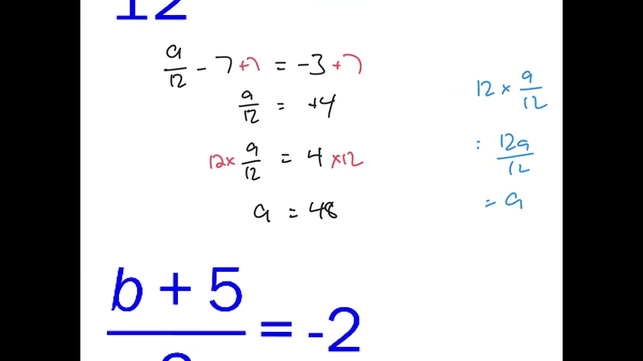 Solving 2 Step Equations II Symbolically