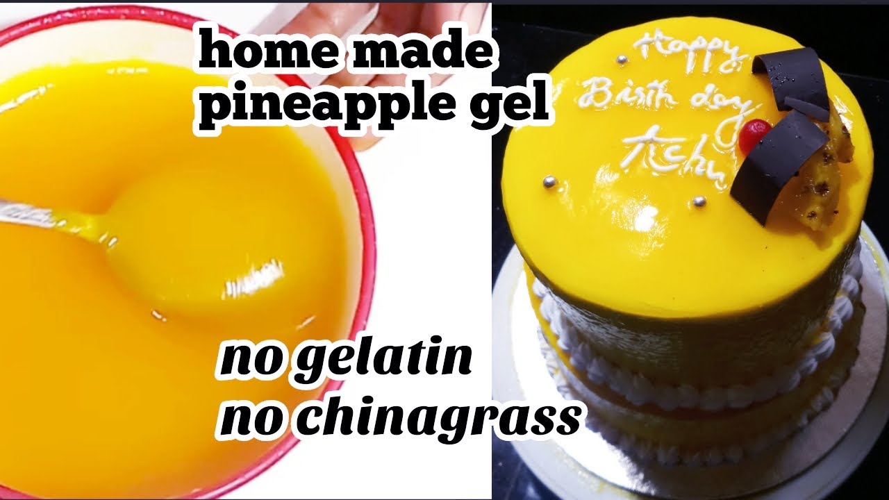 Home made pineapple glaze/gel ,fresh pineapple glaze for cake