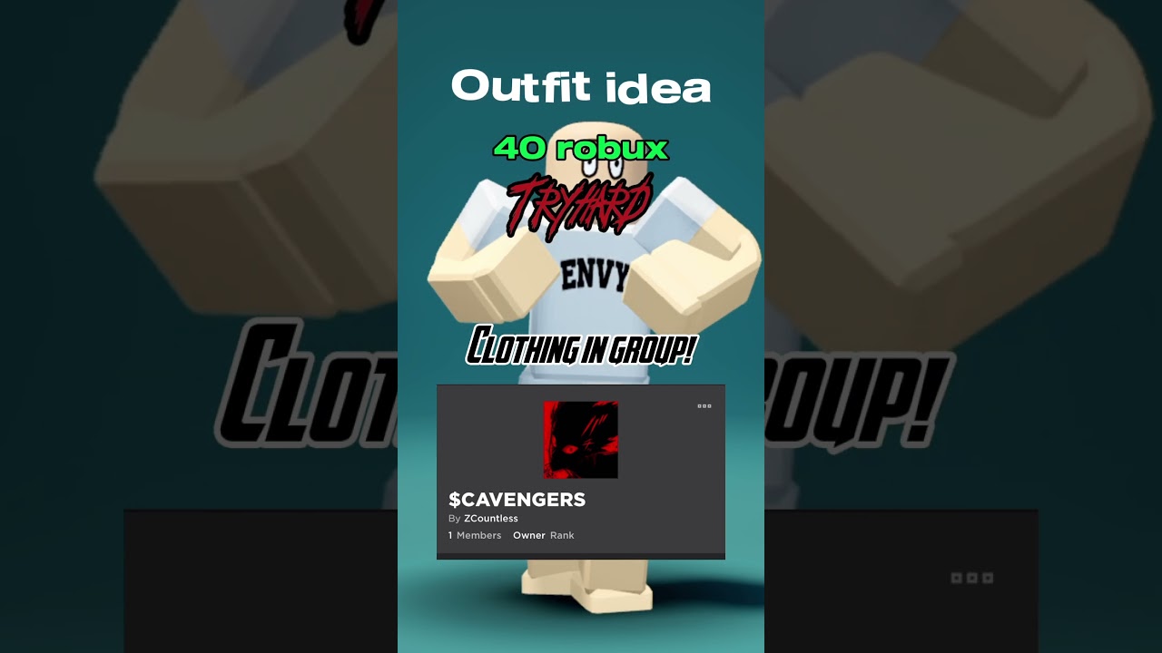 Cheap Roblox outfit 40 robux TRYHARD outfit #roblox #robloxclothing