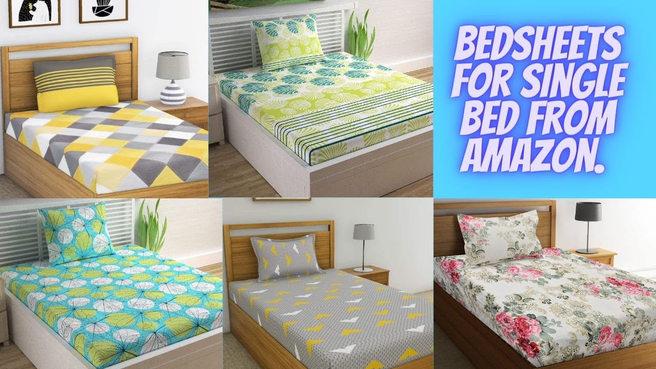 Cotton single bed sheets online from amazon.Bestselling bedsheet amazon must haves.