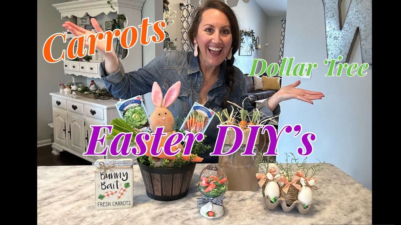 CARROTS! 🥕 Easy & Cute Carrot DIY’s | Dollar Tree Easter DIY’s