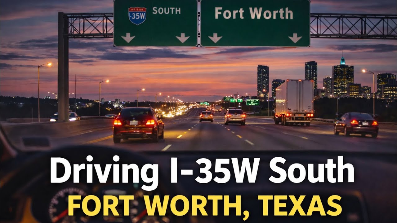ASMR Drive on I-35W South Fort Worth, Texas #highwaydriving 