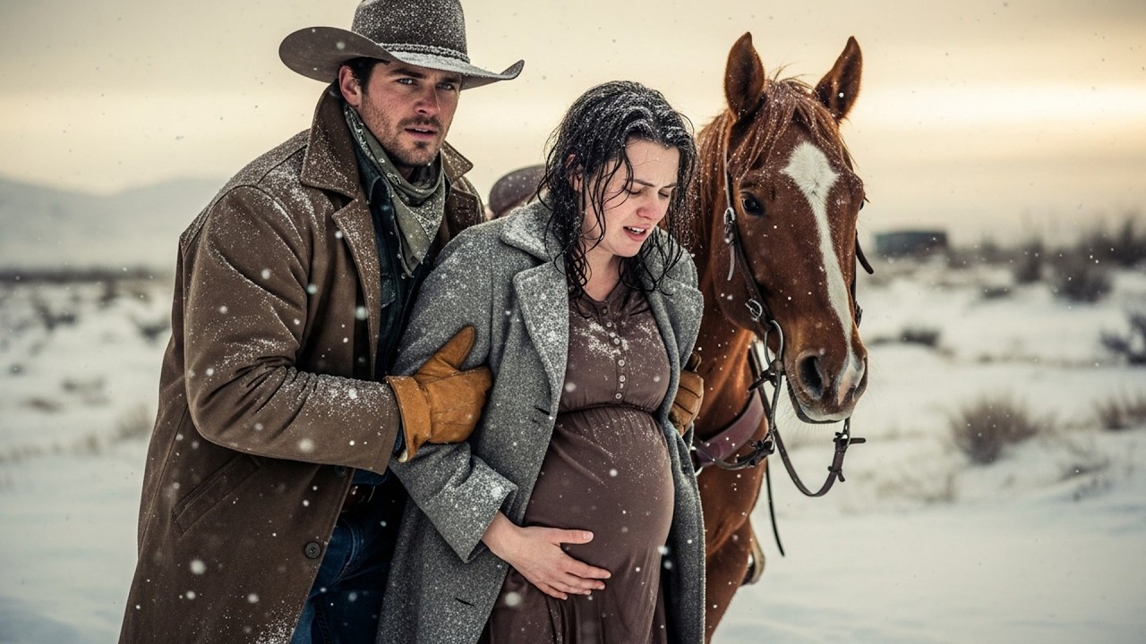She Walked Through Snow Nine Months Pregnant And Alone, The Cowboy Found Her Just As Labor Started