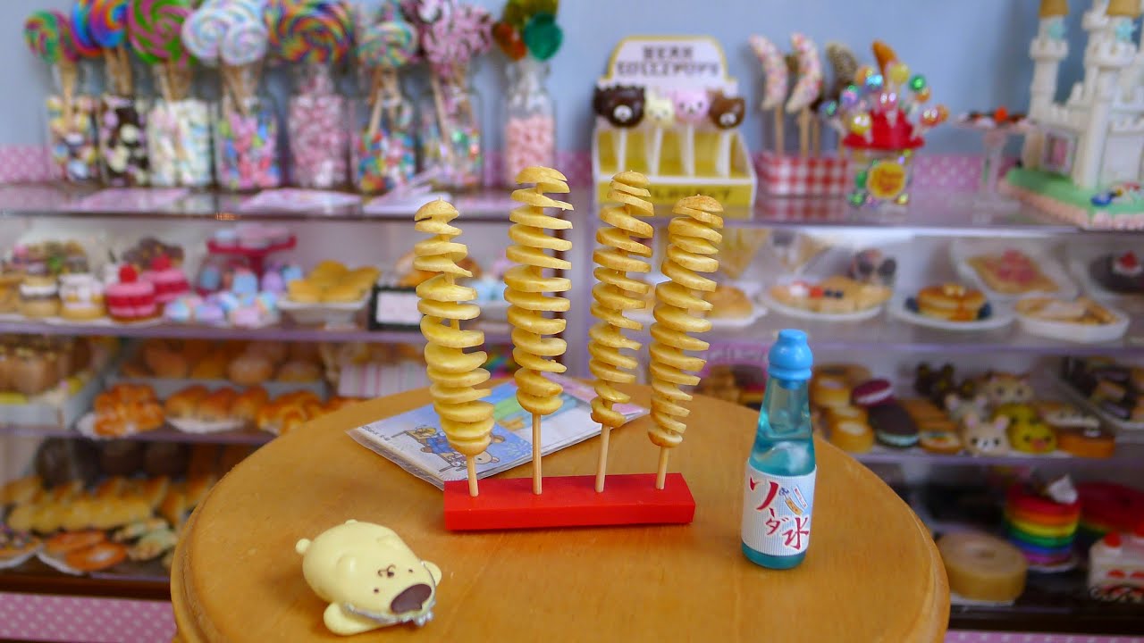 How to make Tornado Potato (miniature) DIY ミニチュアトルネードポテト作り