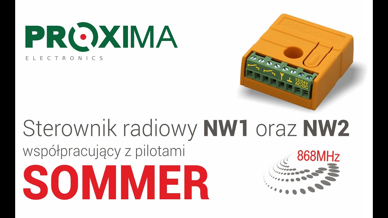Sterownik radiowy NW1 oraz NW2 współpracujący z pilotami Sommer