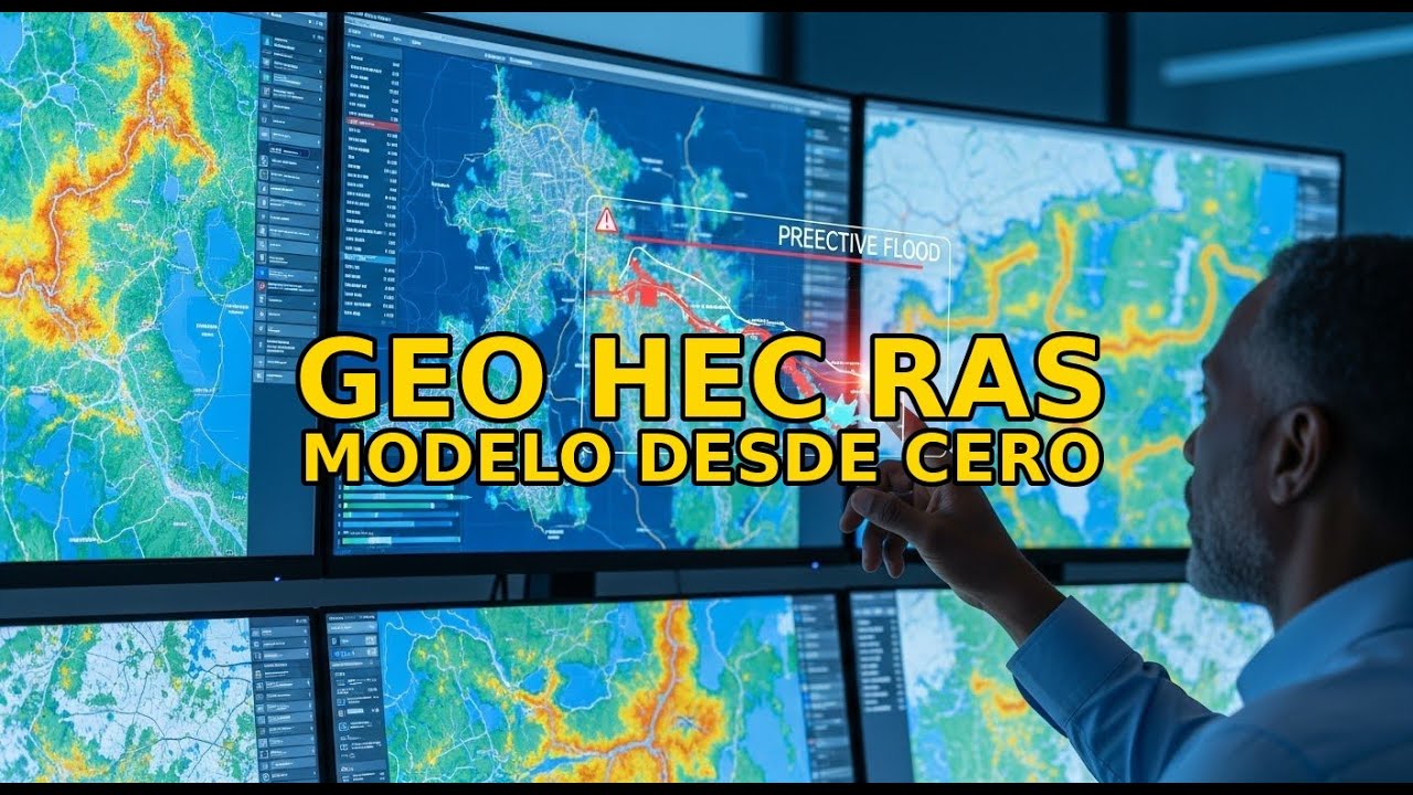 GeoHECRAS: Modelación Fluvial y Geometría del Cauce (Eje y Perfiles)