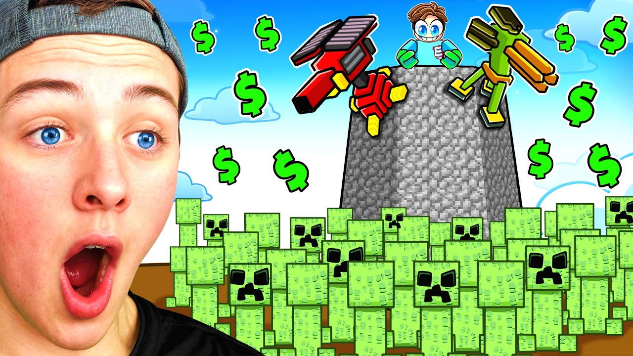 ONE HOUR of Minecraft Tower Defense in Roblox!