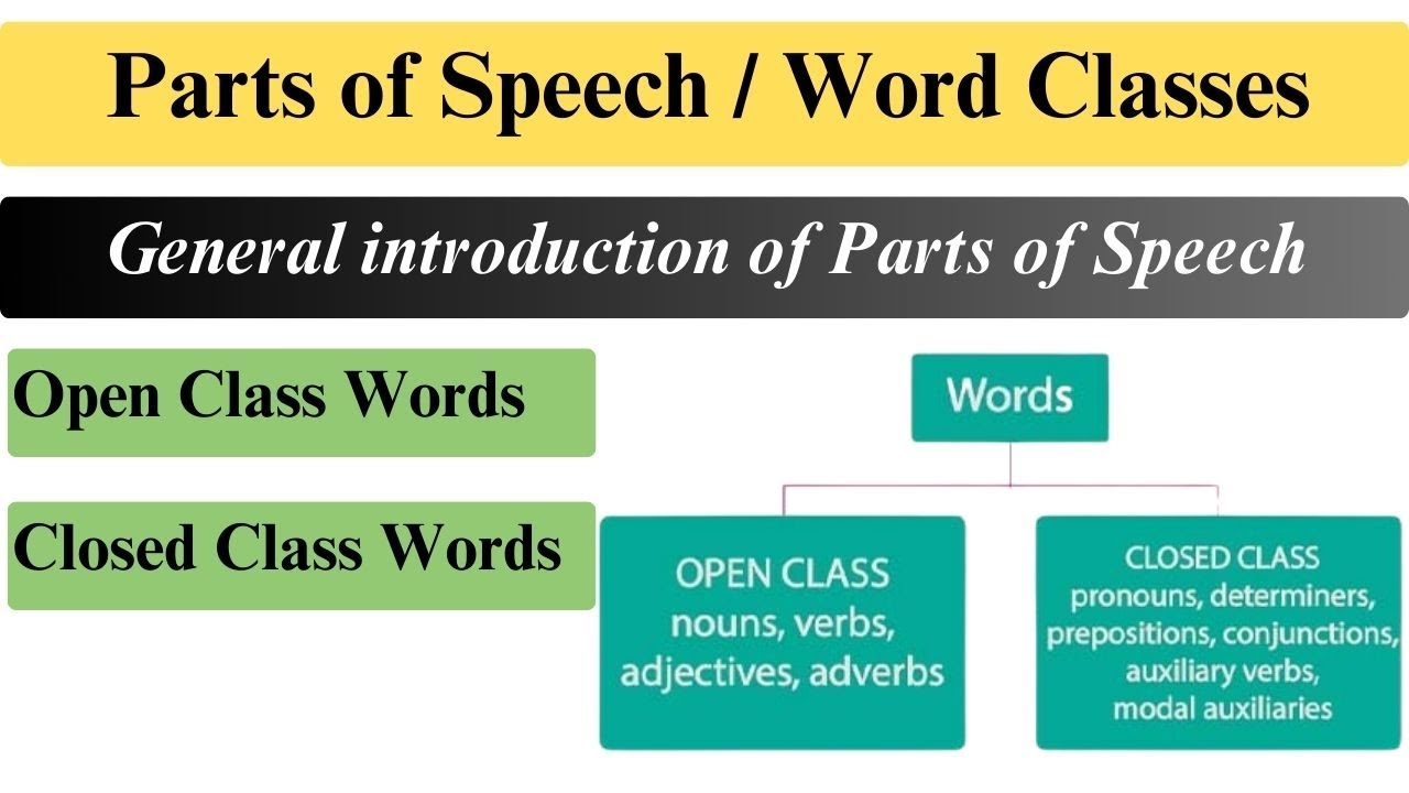 15. Parts of Speech / Word Classes Introduction | English Grammar Made Easy | Learning Spirit