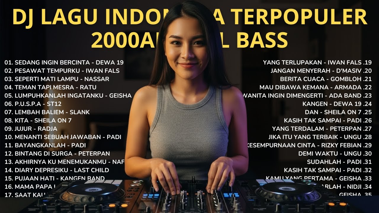DJ Lagu Indonesia Terpopuler 2000an Full Bass - Nostalgia Teman Kerja & Nyetir (Nonstop)