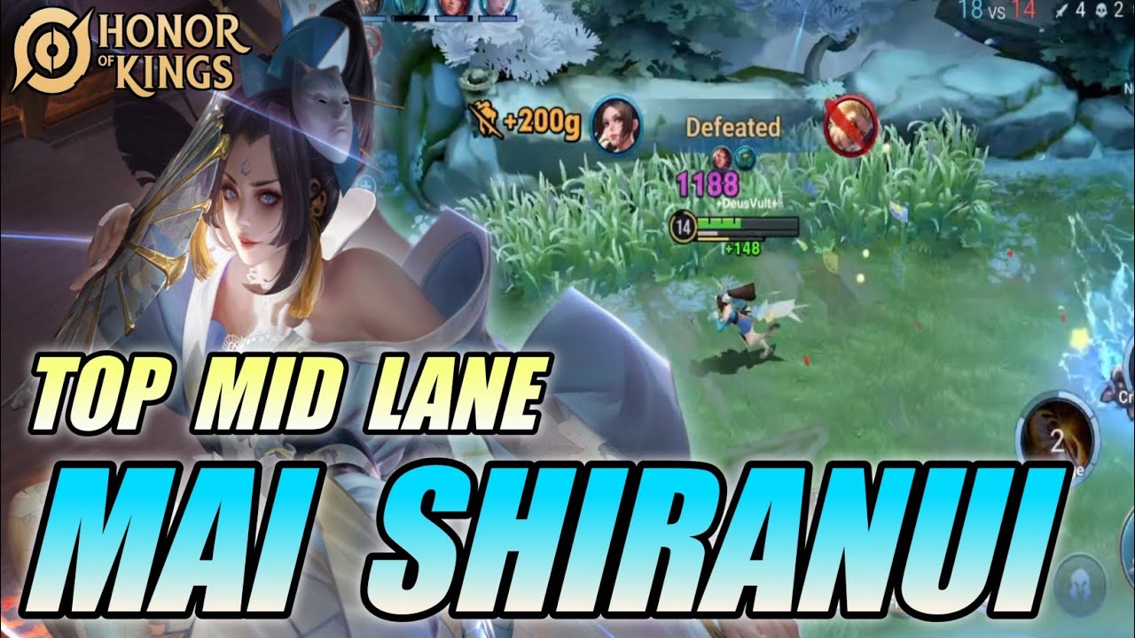 MAI SHIRANUI Mid Lane Queen BEST MAGE | Technique & Strategy Gameplay 💯% BROKEN - Honor of Kings