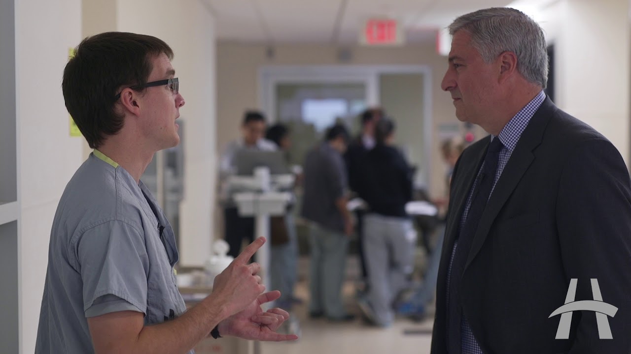Rob learns the role of a registered nurse in the ICU