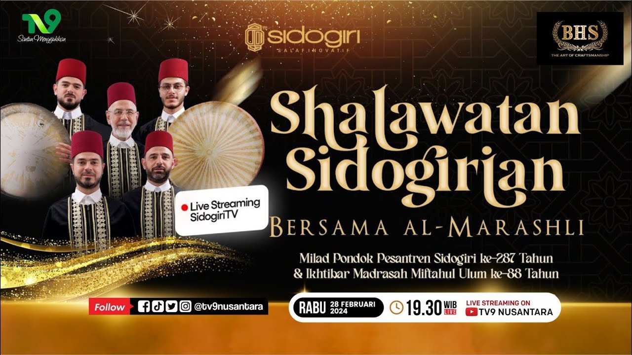 🔴 (LIVE ) Sholawatan Sidogirian bersama Al-Marashly | Milad Sidogiri 287