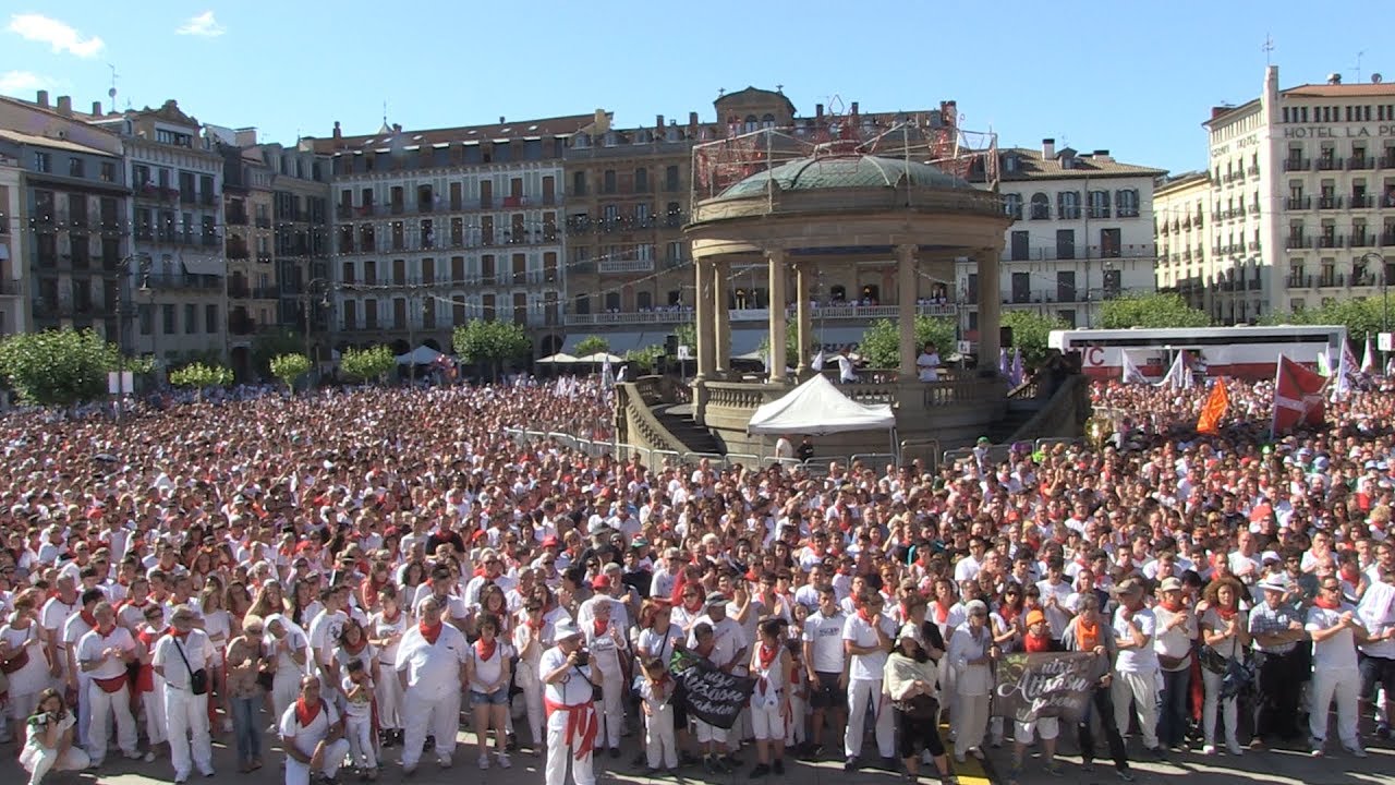 Iruñea exige la libertad de Jokin, Adur y Oihan en el último día de San Fermín