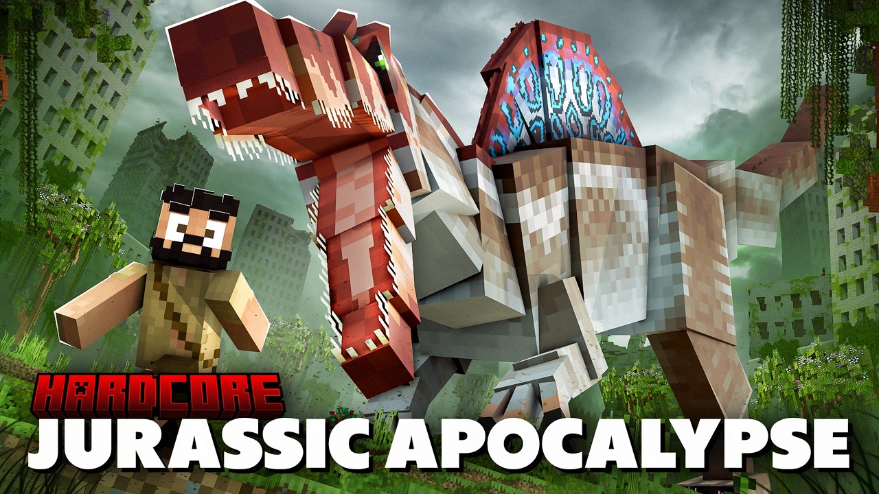 Simulating a JURASSIC Apocalypse In Hardcore Minecraft
