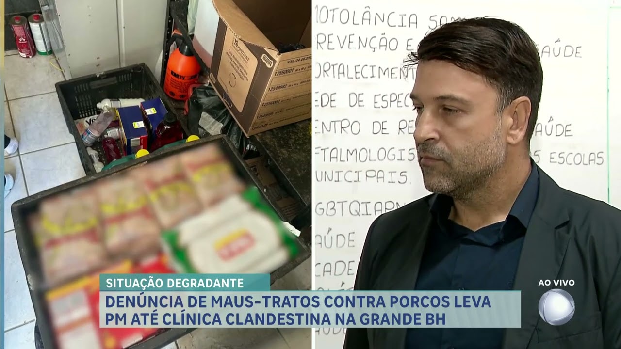 Pacientes de clínica interditada na Grande BH se alimentavam da mesma comida dada aos porcos