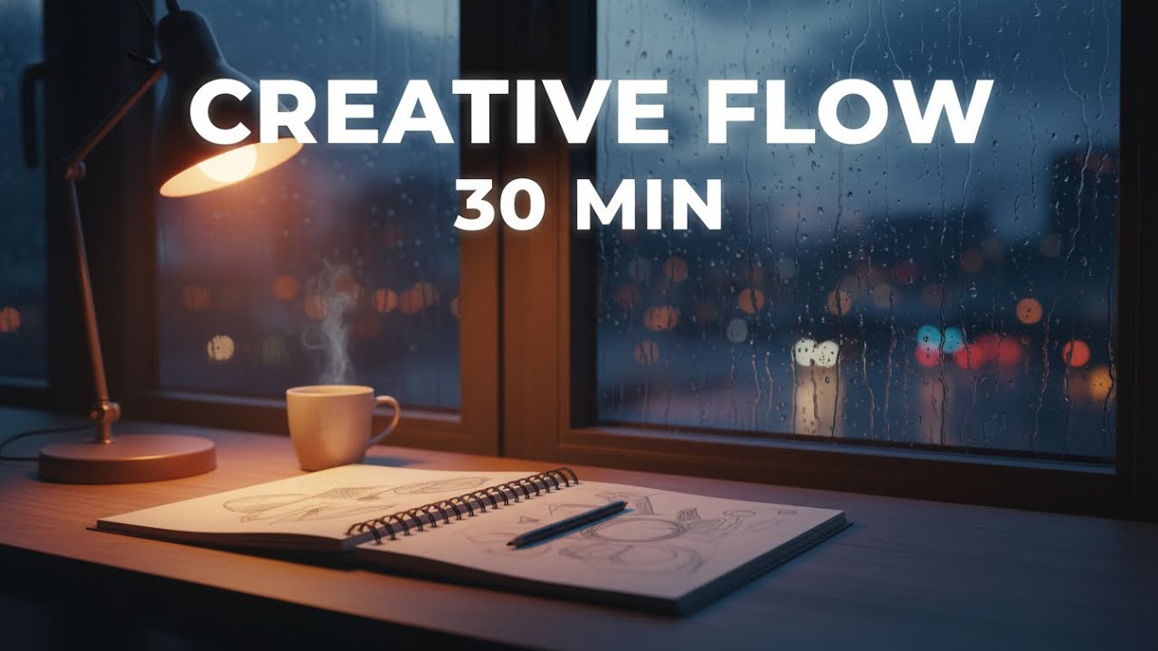 Rainy Creative Flow 🌧 30 Min Cozy Lofi for Deep Focus