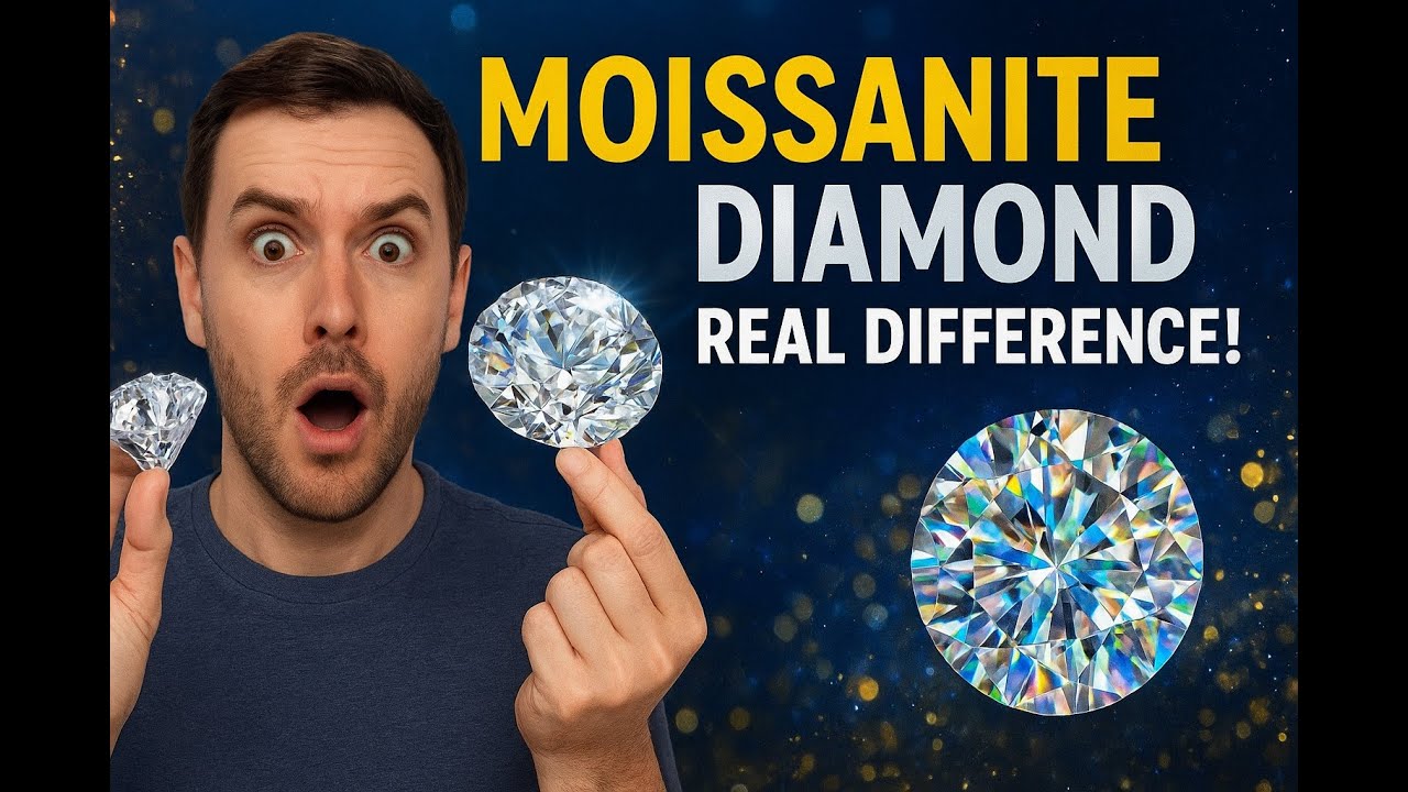 Difference Between Moissanite and Diamond! #gemstone #diamond #AlfaGemsWorld