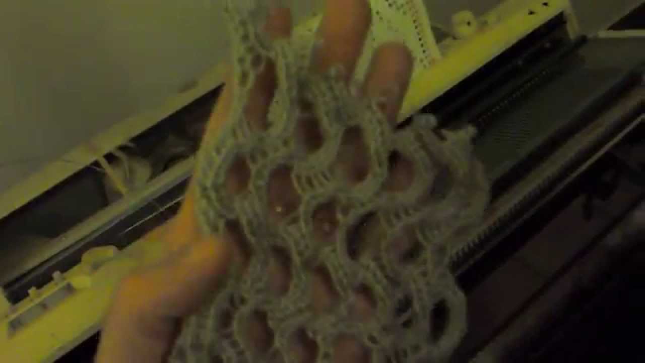 Tejido a máquina, muestrario de crochet Knittax. Punto Nº 2