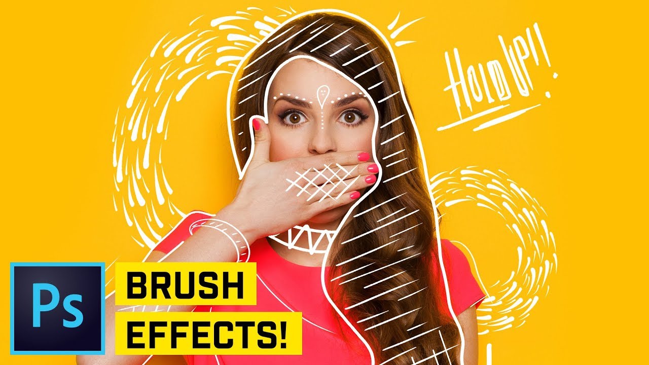 Draw On Photo Effect Photoshop CC Tutorial