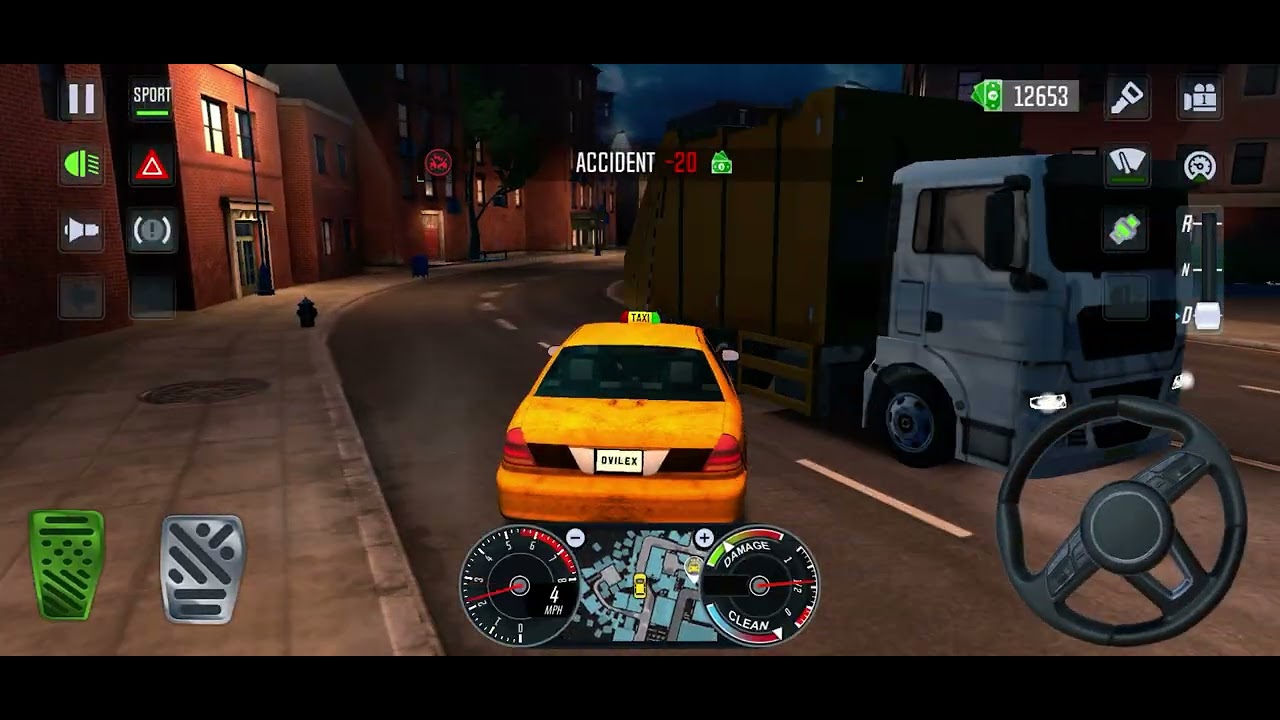 Taxi simulator gameplay 