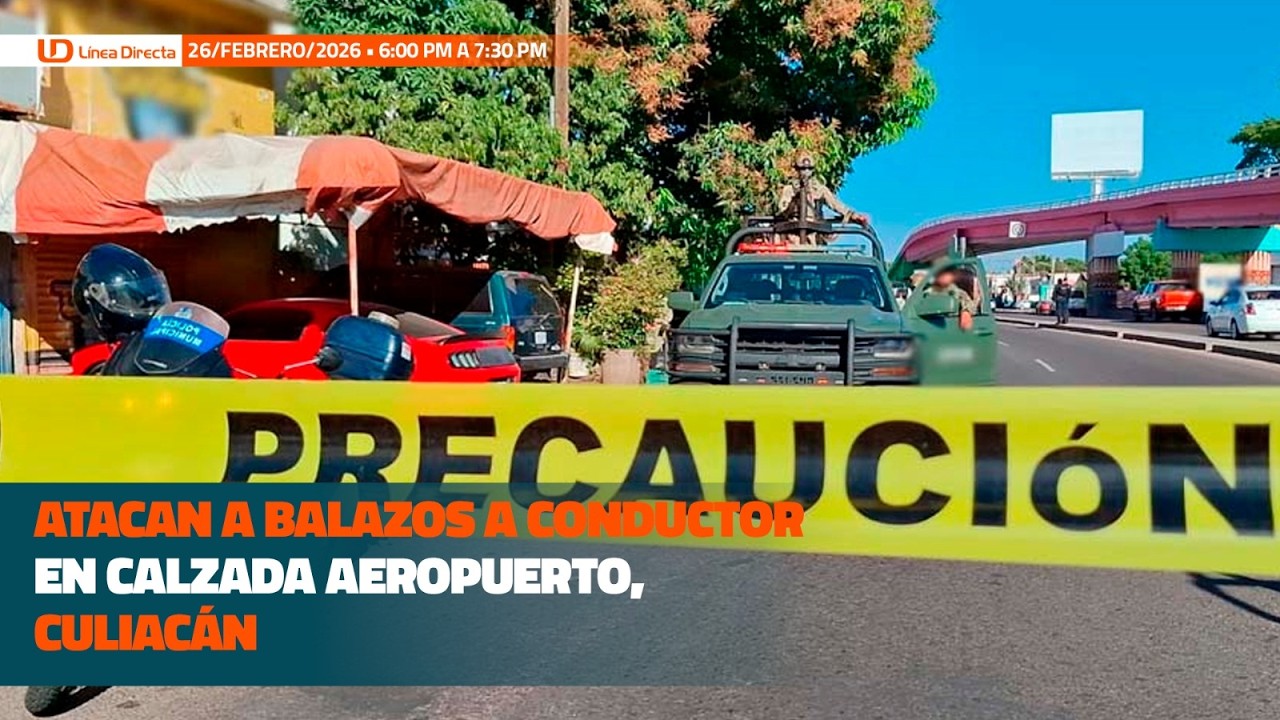 Atacan a balazos a conductor en Calzada Aeropuerto, Culiacán